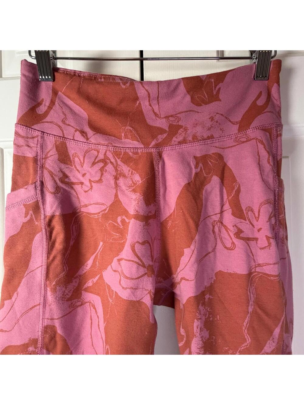 Pact Marbled Pink Rosebud Leggings Small - Picture 2 of 5